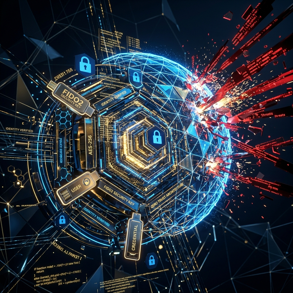 Cryptographic FIDO2 hardware protection shield