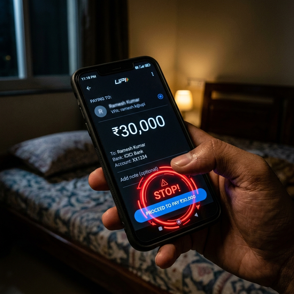 Midnight UPI Transfer Fraud: The moment of financial loss