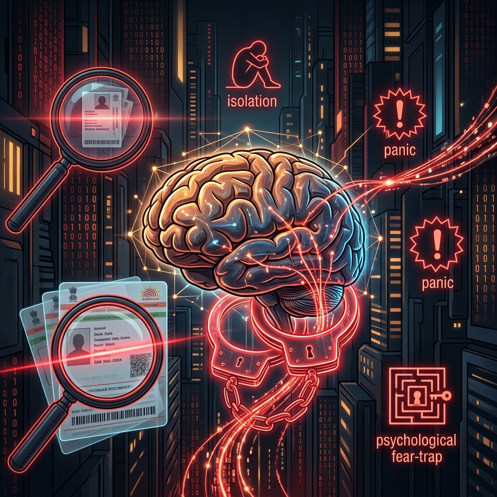 Psychological triggers and fear trap used in digital arrest scams